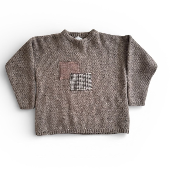 Harrods Other - Harrods Brown Textured Crewneck Sweater